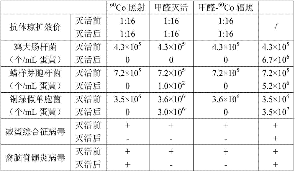 Purification and inactivation method of yolk antibody