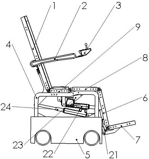 A split robot nursing bed with rehabilitation training function