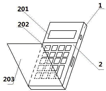 Portable power source with calculator