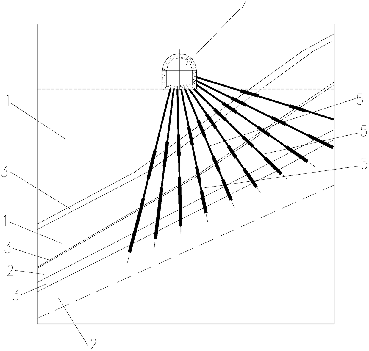 Reinforcement method of interbed rock mass area of dam foundation