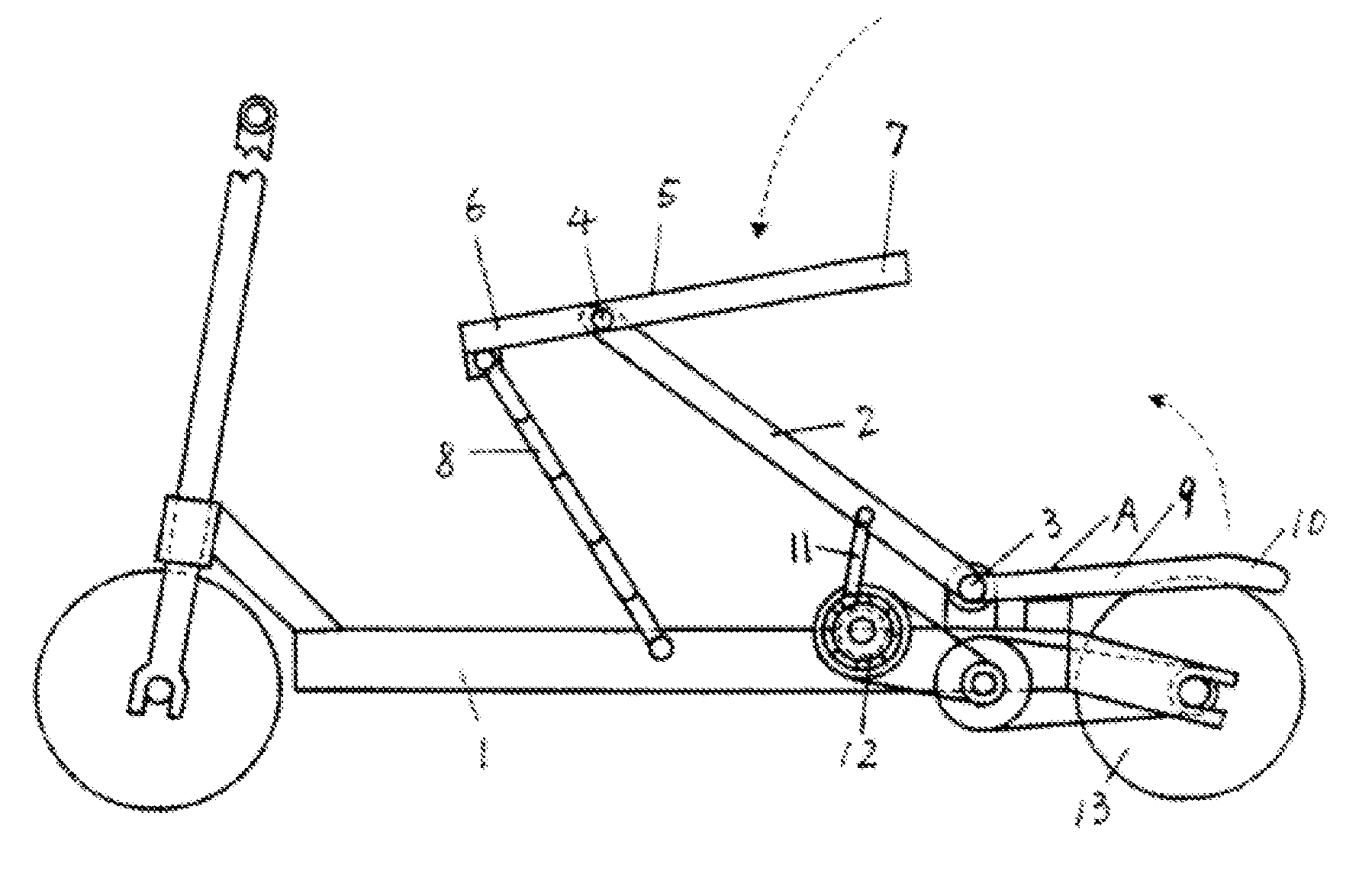 Reciprocating-type variable-speed pedal structure for scooter