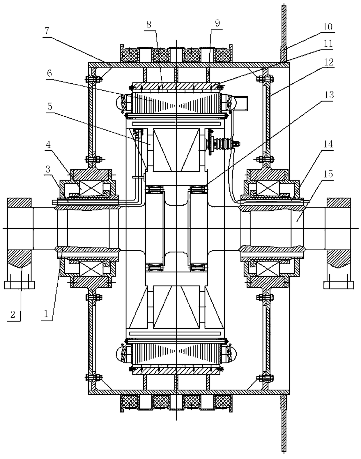 Permanent magnet direct-driven internally-mounted-type elevator