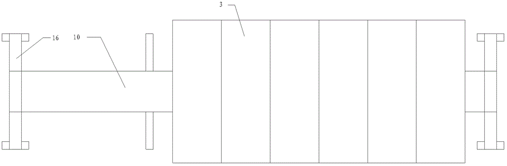 Hollow needle beam lining trolley