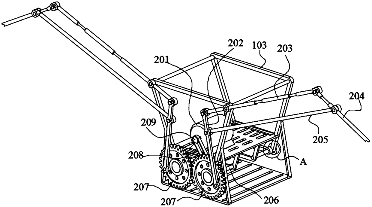 Fluttering-folding-active torsion hybrid drive bionic ornithopter