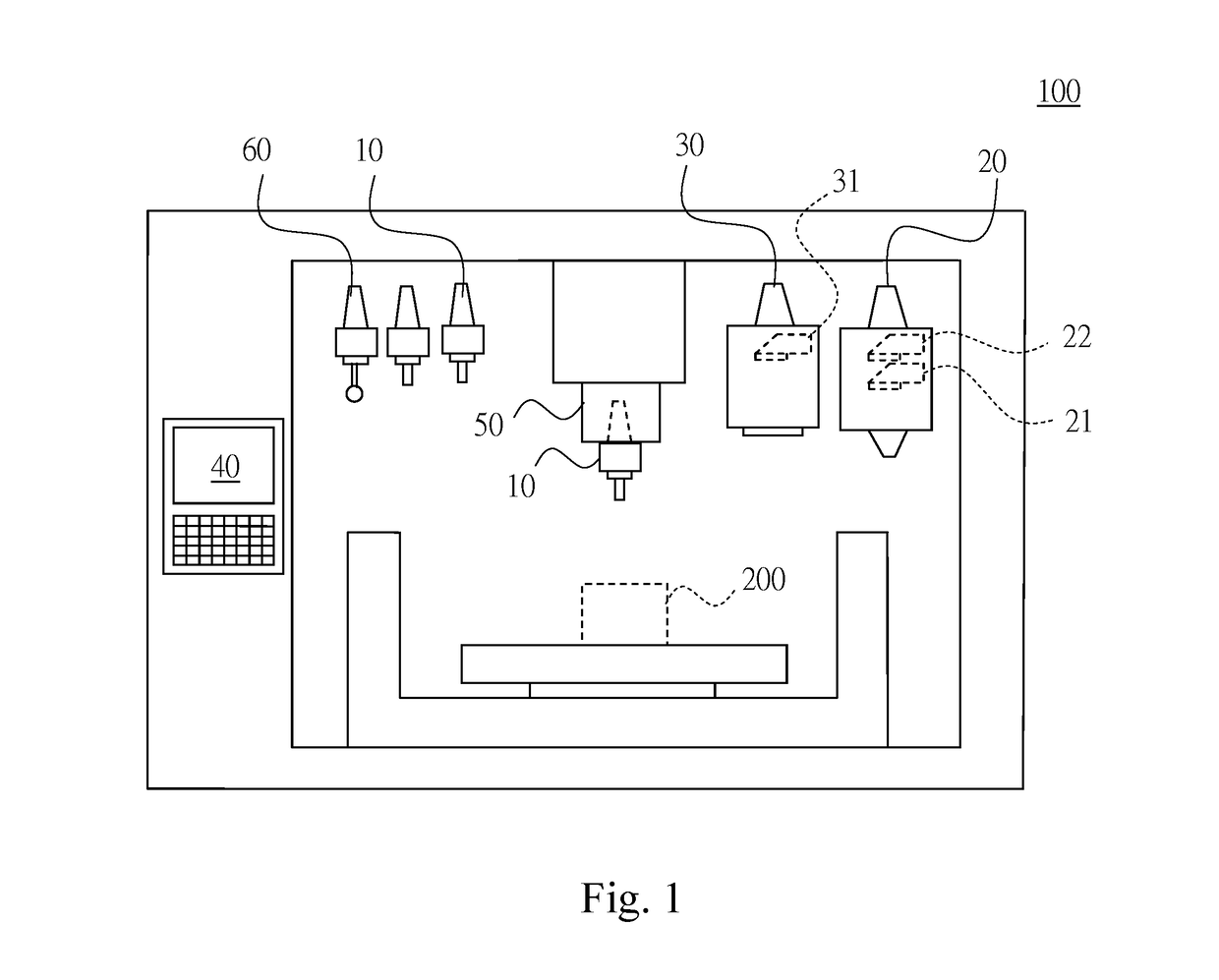 Hybrid computer numerical control machining center and machining method thereof