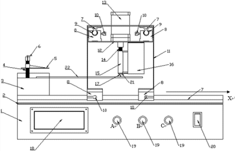 Displacement controlled micro thin plate bending rigidity measurement device and working method thereof