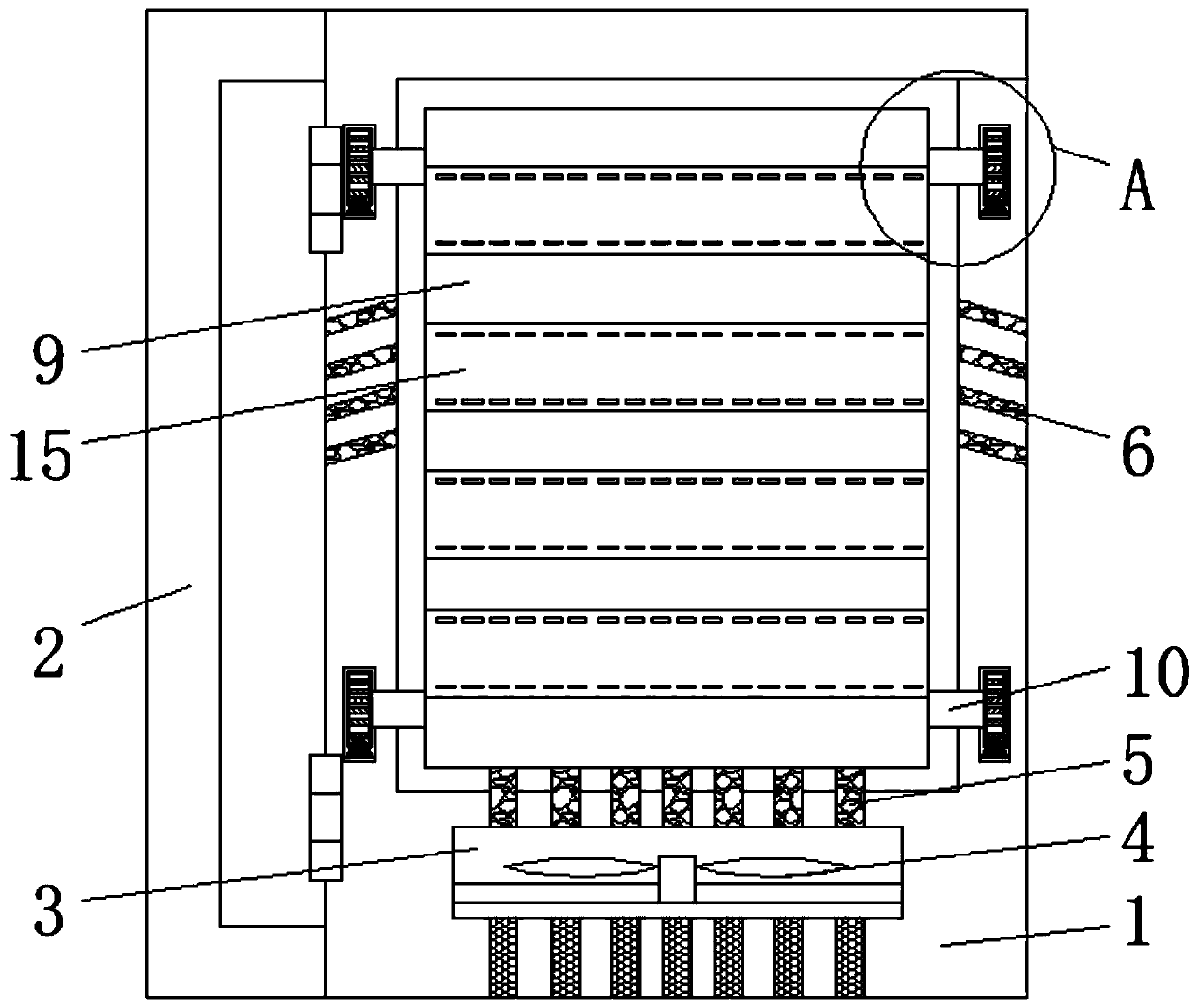 Electrical control cabinet with push-pull mounting plate