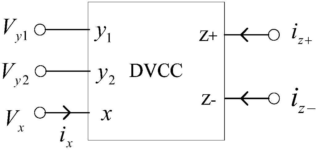 A differential voltage type current transmitter and a biquad filter circuit including the same