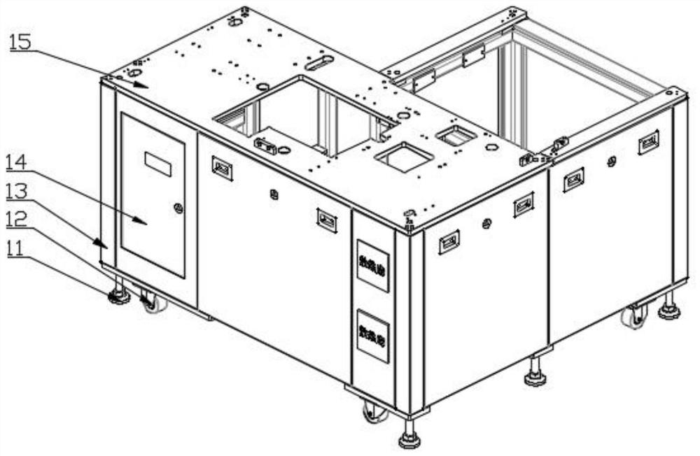 Device for discharging, tray loading and tray changing of DBC products