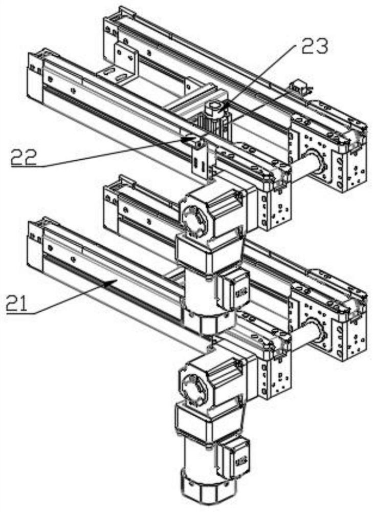 Device for discharging, tray loading and tray changing of DBC products