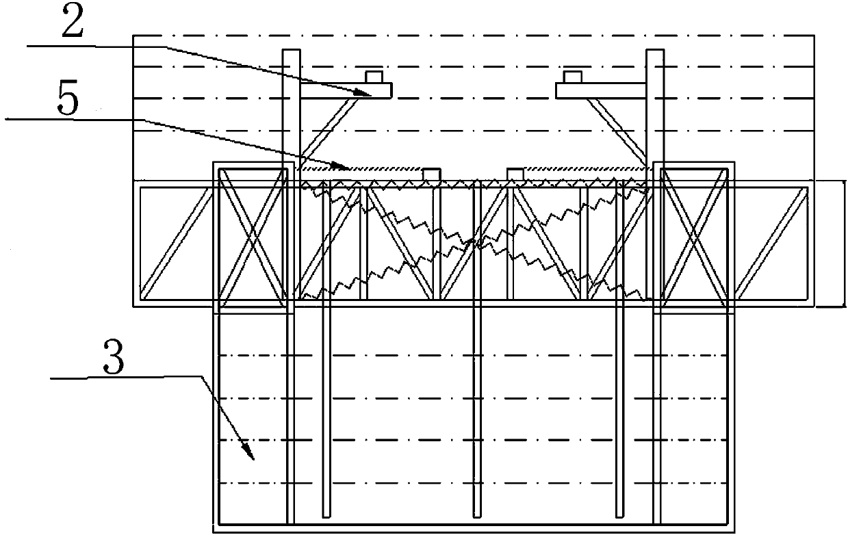 Integral mobile construction method of double-column pier and middle tie beam truss