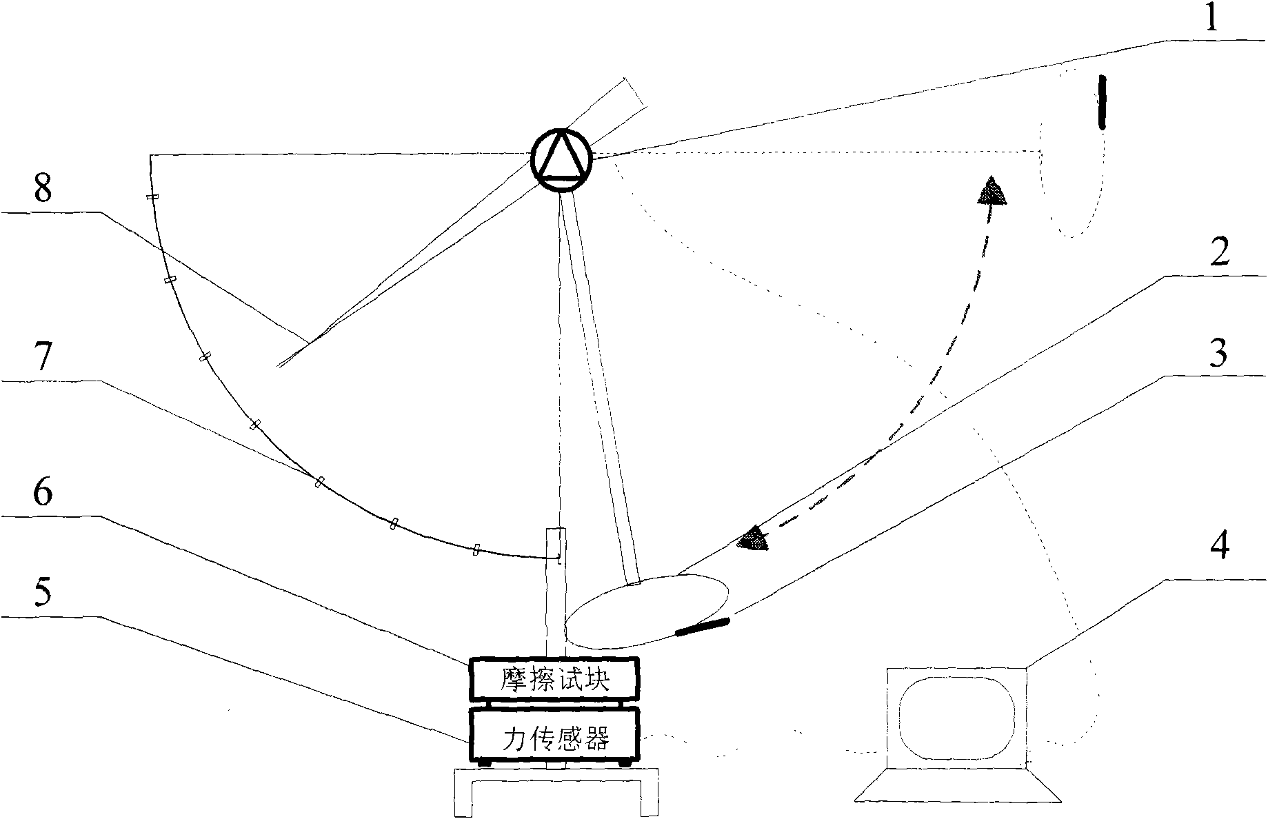 High-precision swinging friction coefficient measuring apparatus