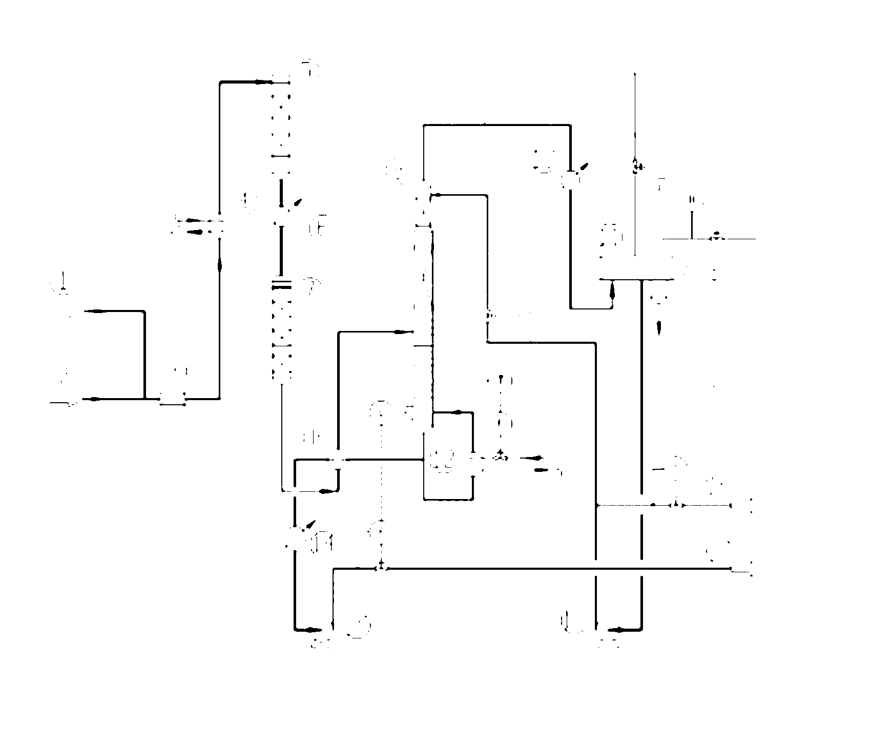 Method for synthesizing MTBE (methyl tert-butyl ether) by reaction of mixed C4 with low isobutene content and methanol