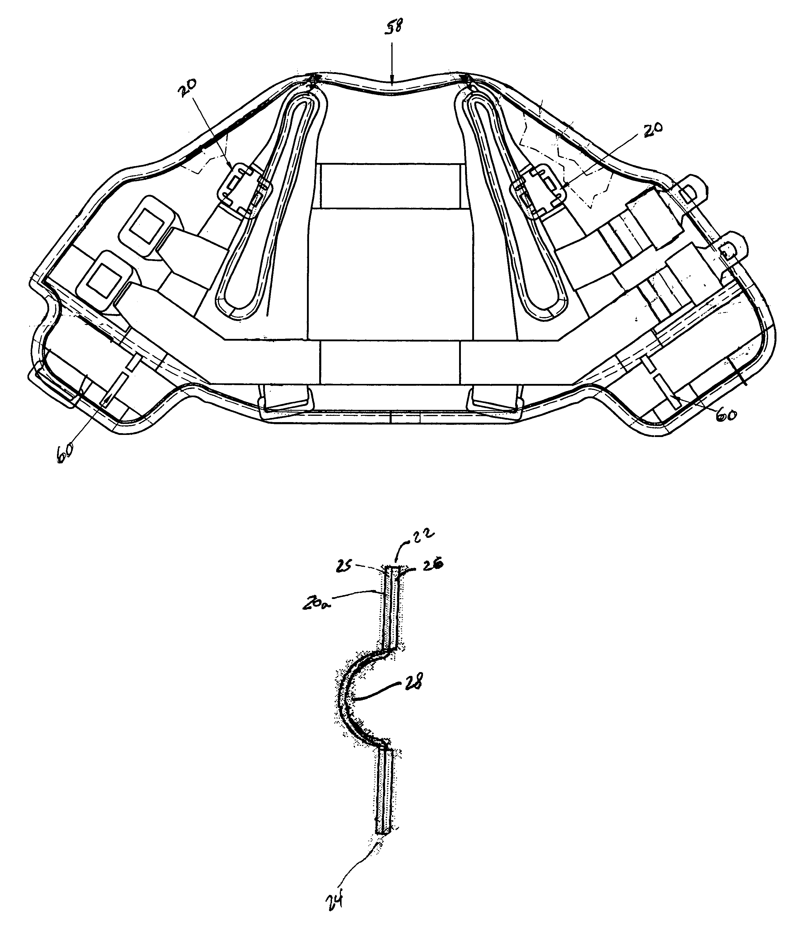 Deformable restraint guide for use with child restraint system