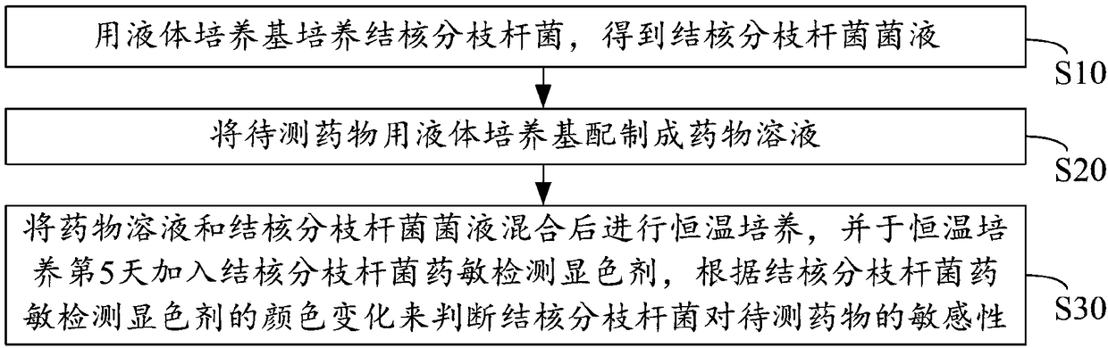 Mycobacterium tuberculosis drug allergy detecting color developing agent and mycobacterium tuberculosis drug allergy detecting method