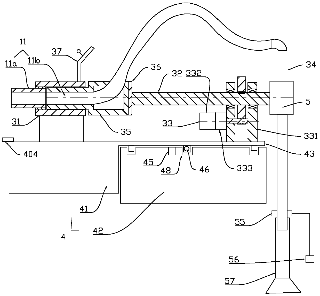 Shipborne movable river sludge cleaning equipment