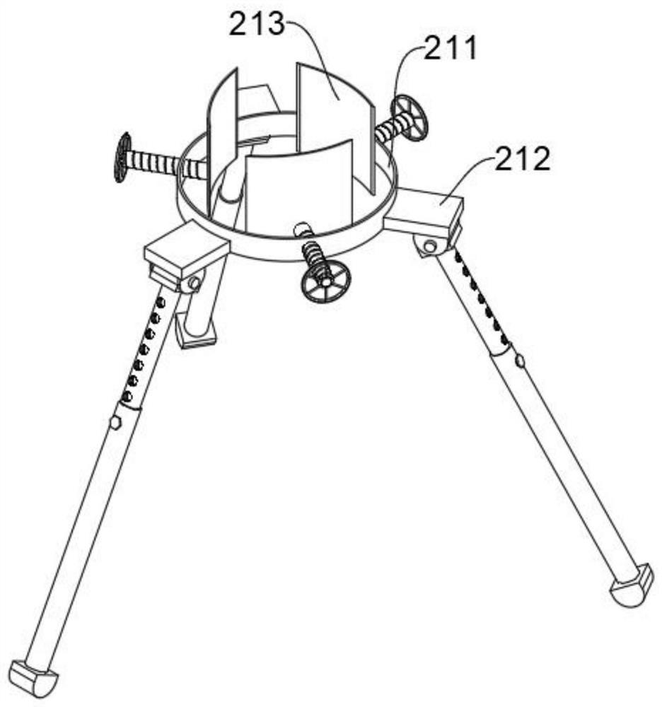 Sapling fixing and adjusting device for forestry planting capable of supplying nutrients