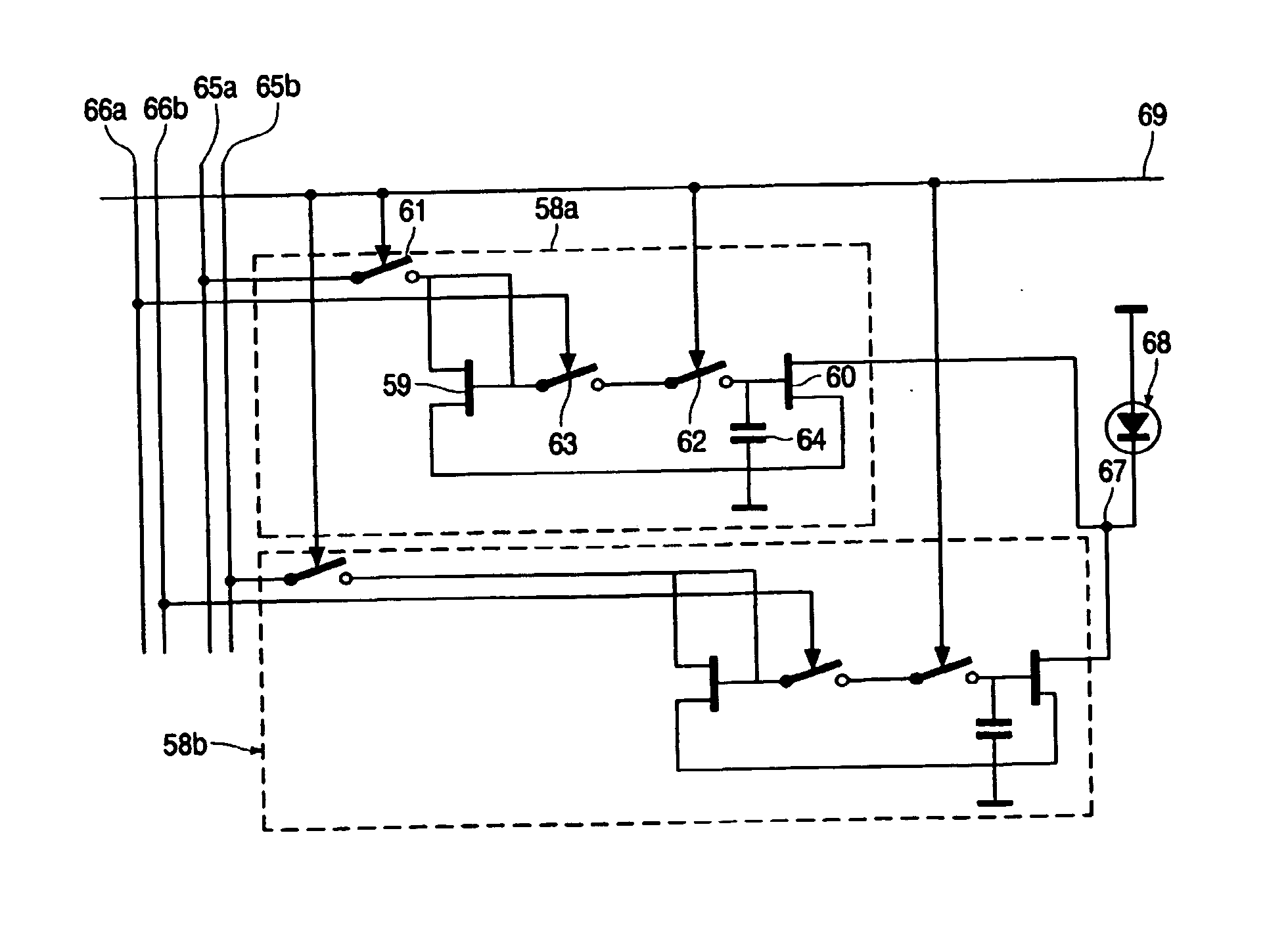 Method and device for driving an active matrix display panel