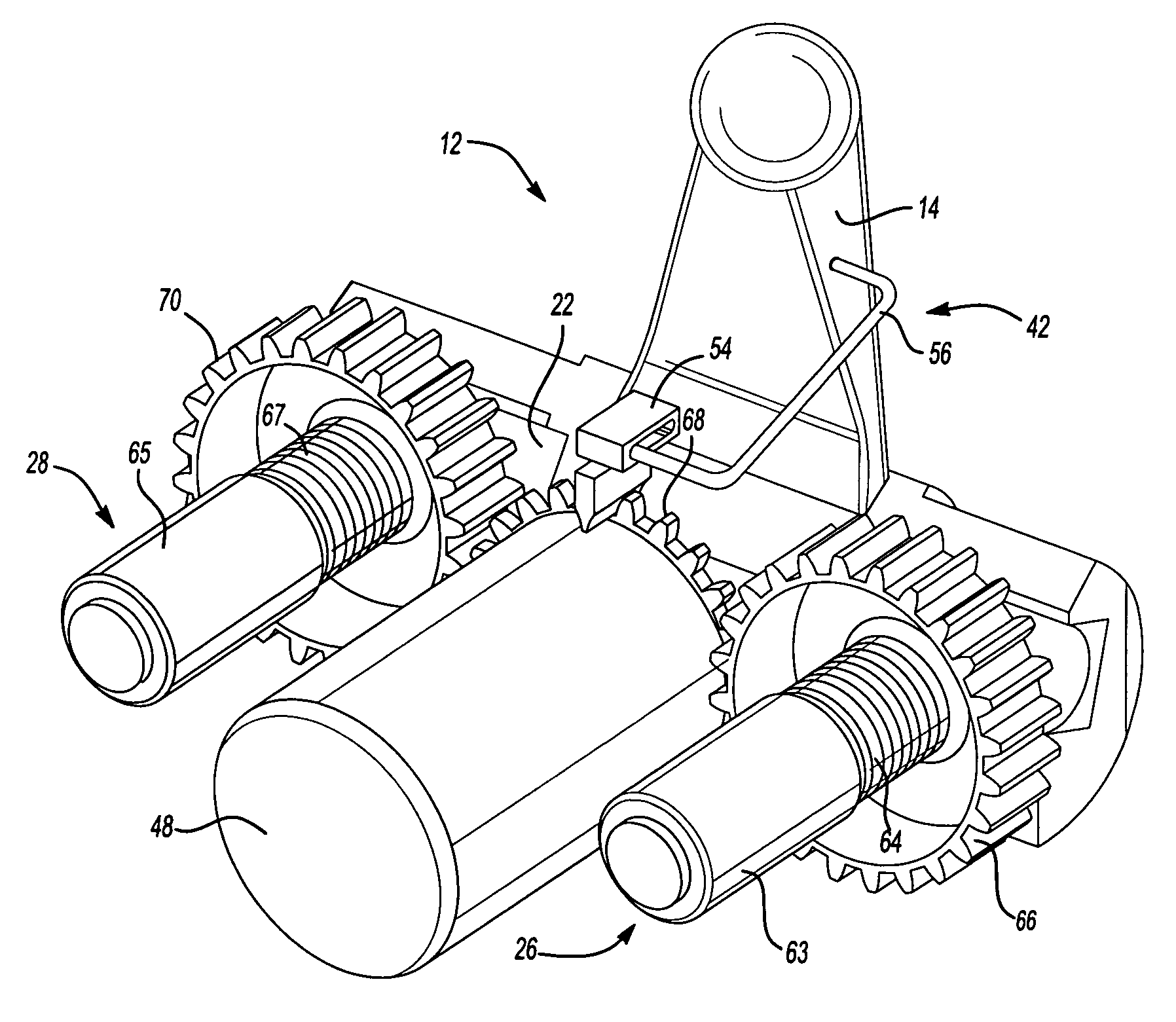 Rapid take up and vibration proof adjuster mechanism