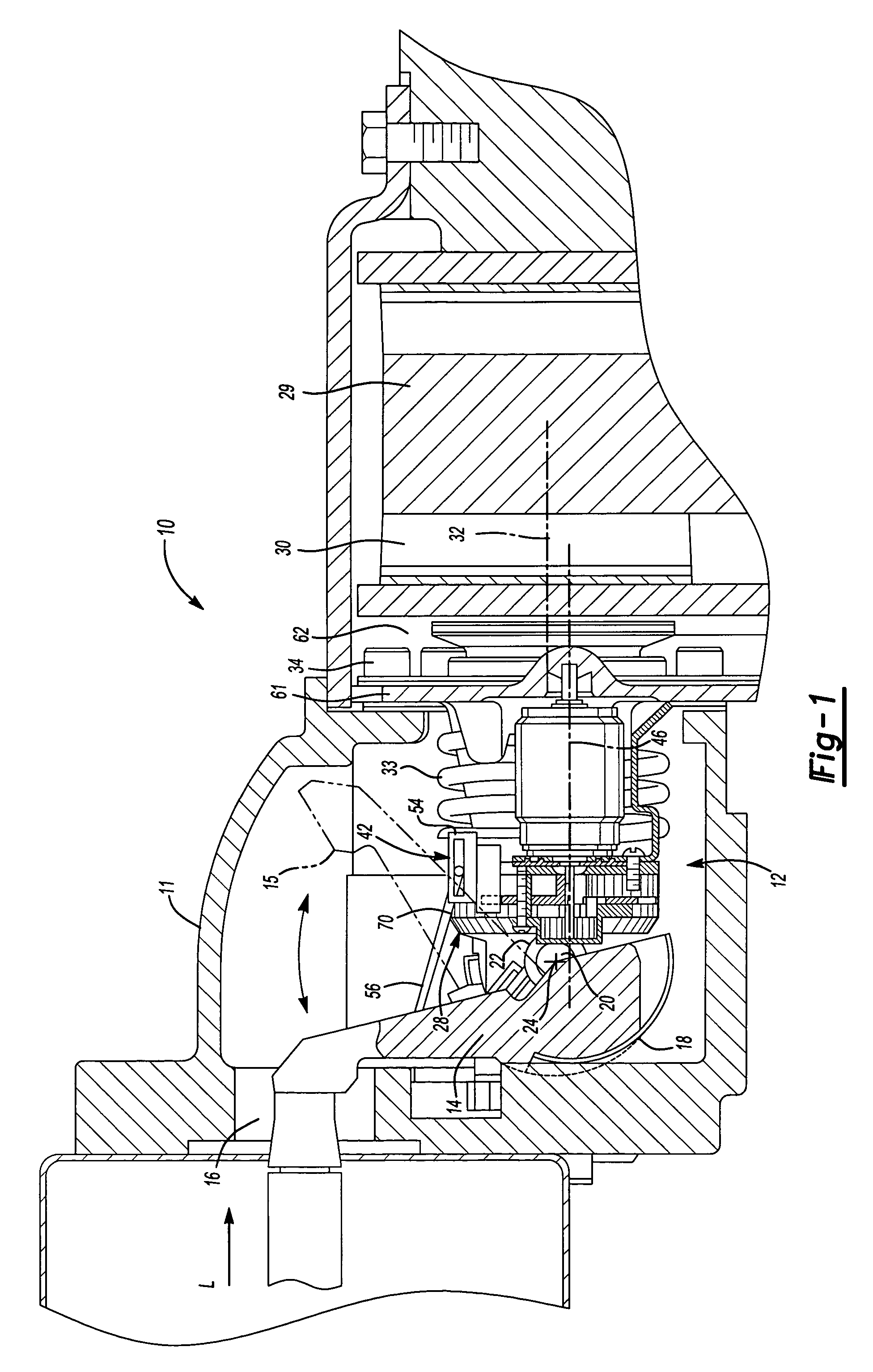 Rapid take up and vibration proof adjuster mechanism