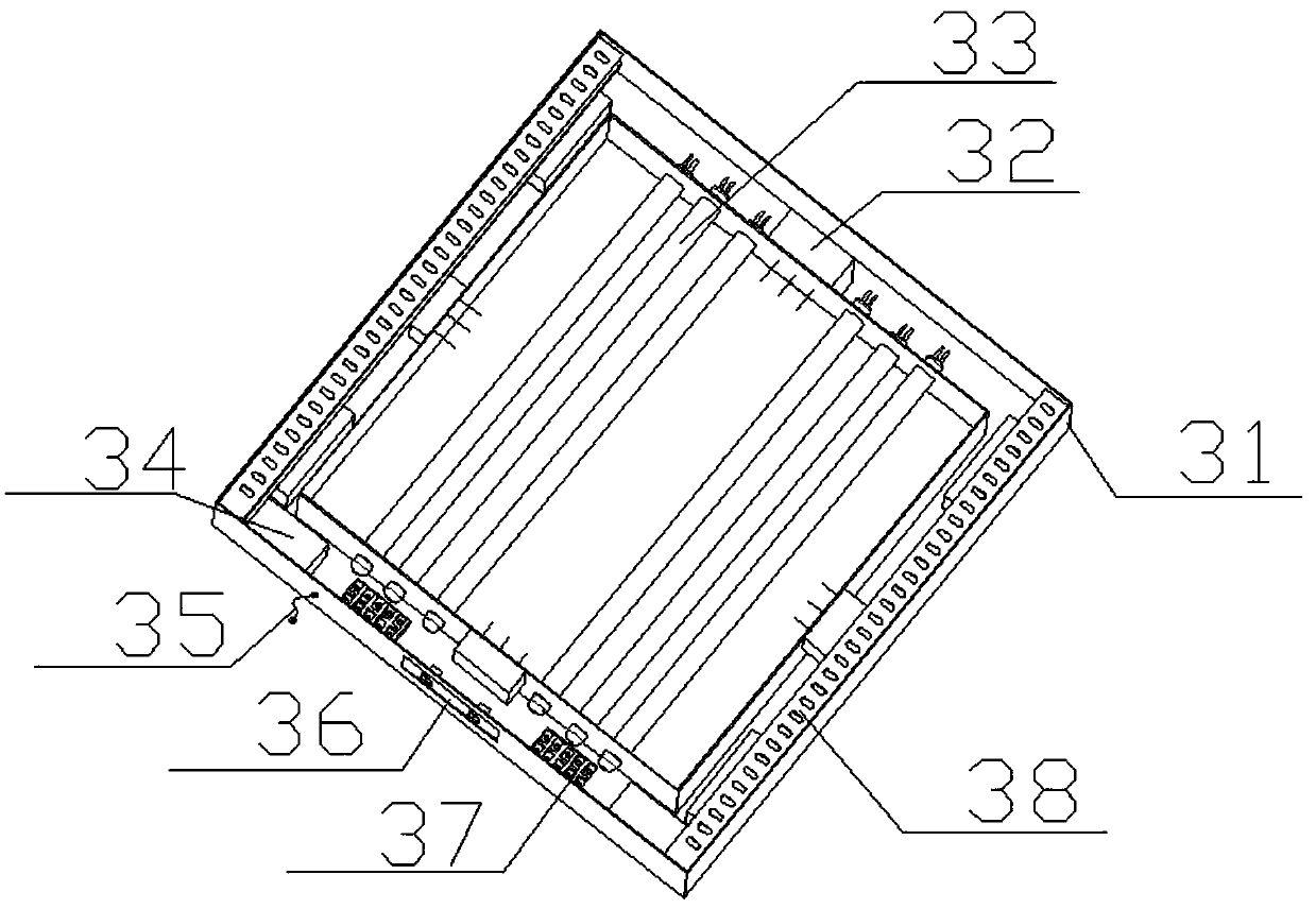 Ultraviolet anion electrostatic fiber and silver-copper ion fiber comprehensive sterilization module