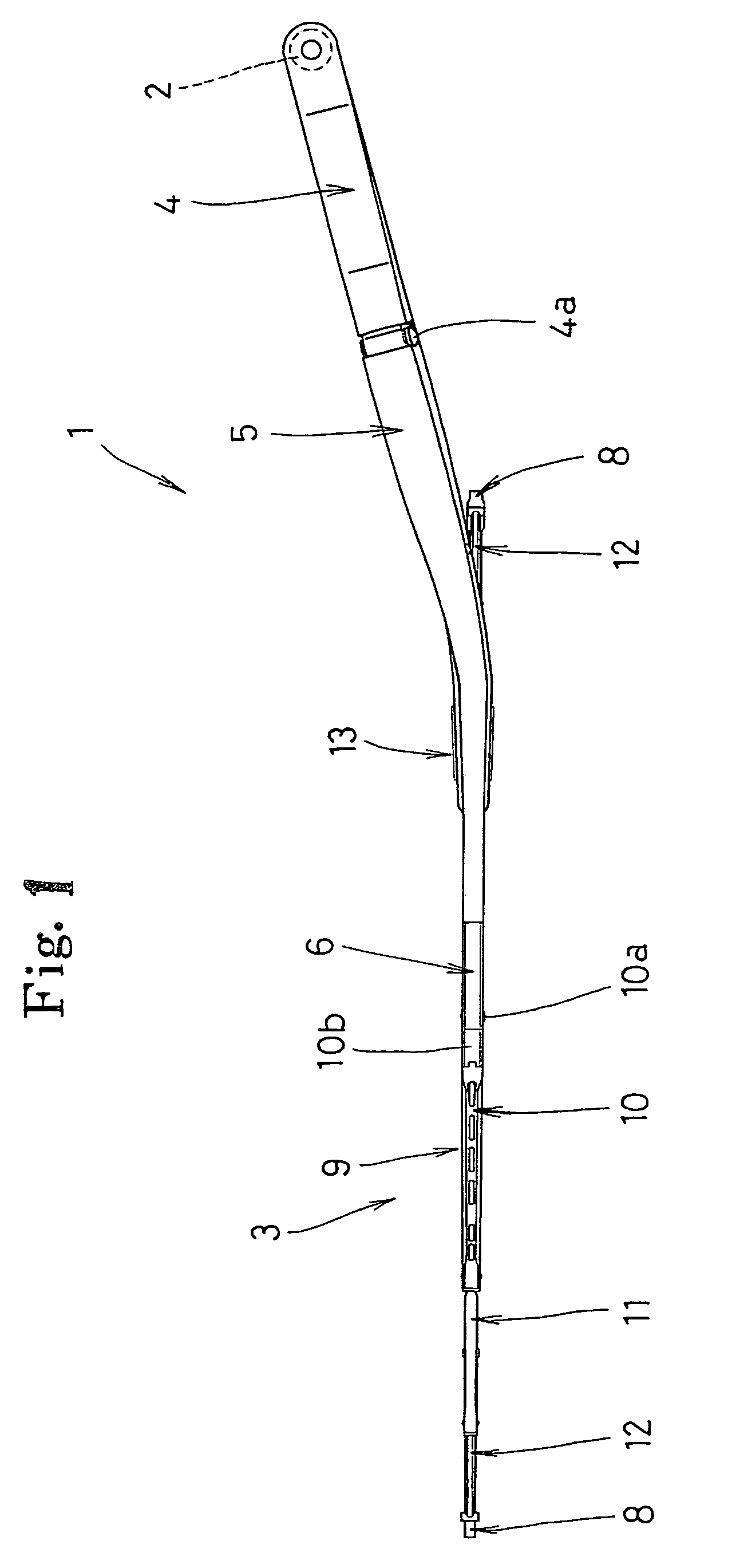 Blade supporting apparatus in wiper apparatus