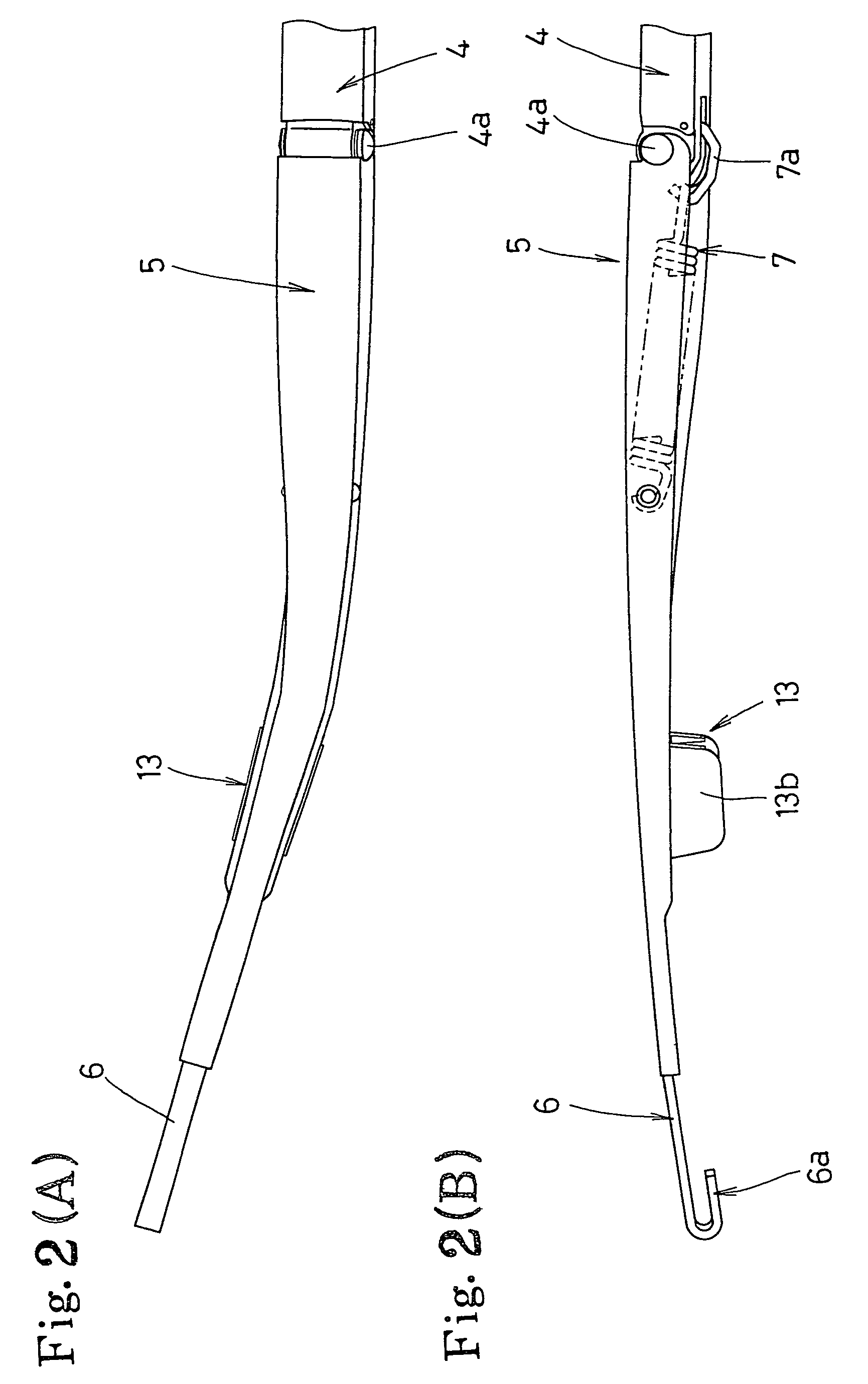 Blade supporting apparatus in wiper apparatus