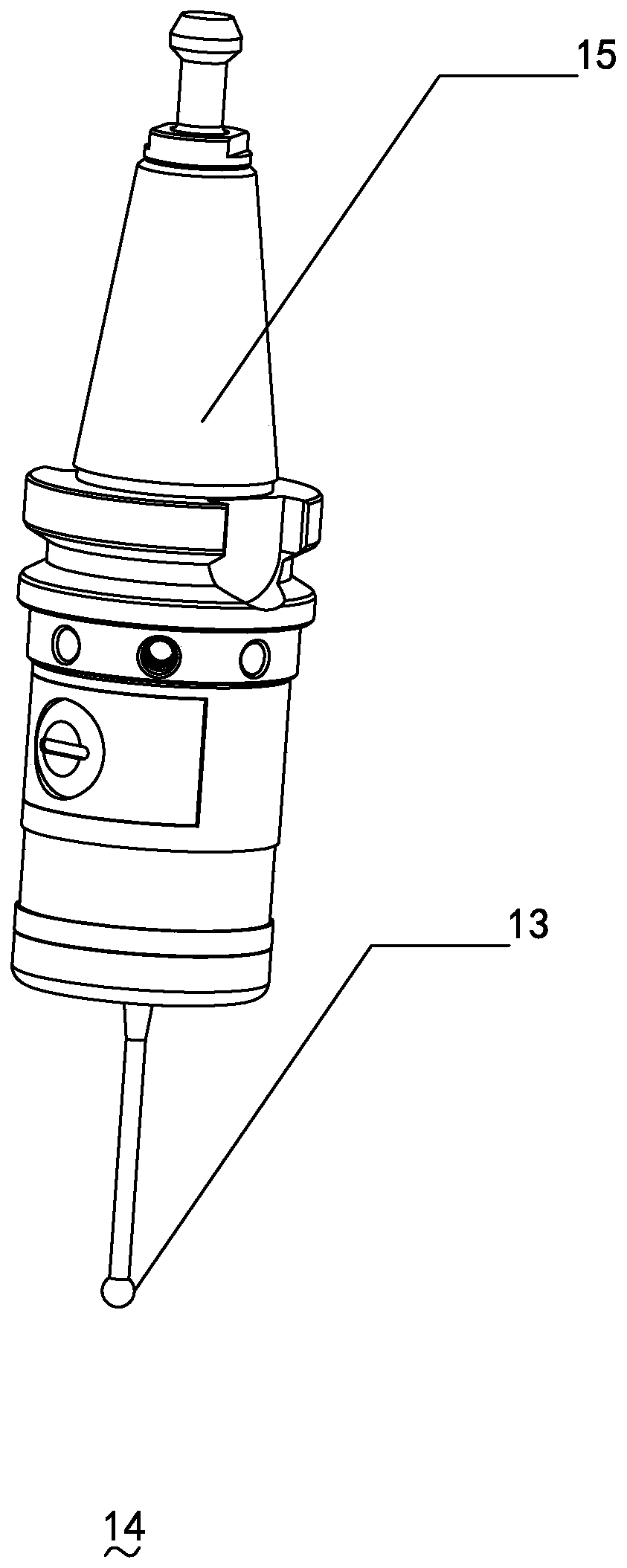 Precision detection device, cutter auxiliary and machining system