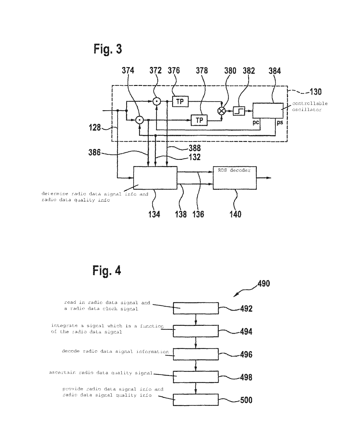 Method and device for conditioning a radio data signal for a broadcast receiver