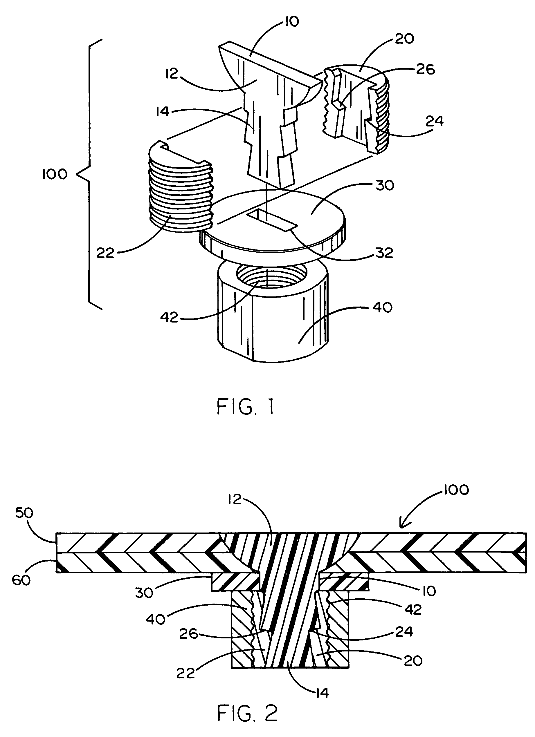 Mechanical fastener system for high-temperature structural assemblies