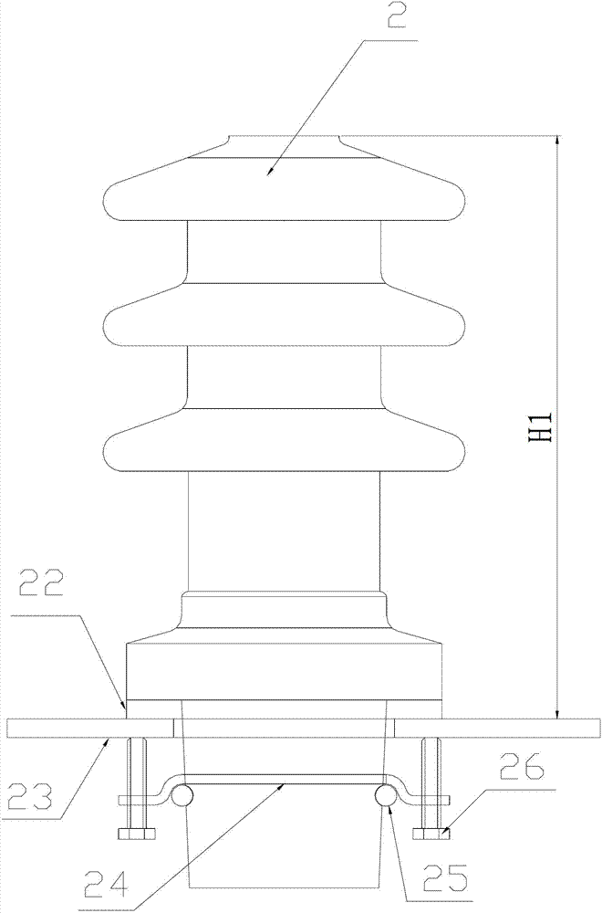 High-tension bushing of distribution transformer