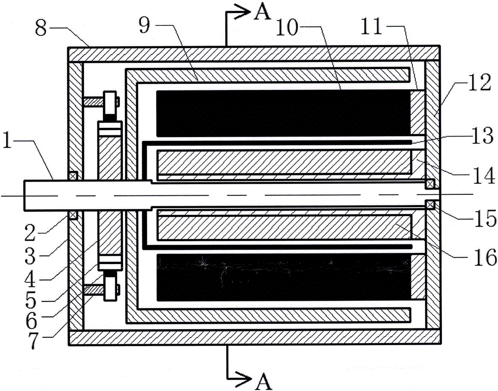 Dual-rotor permanent-magnet DC servo speed measurement machine unit