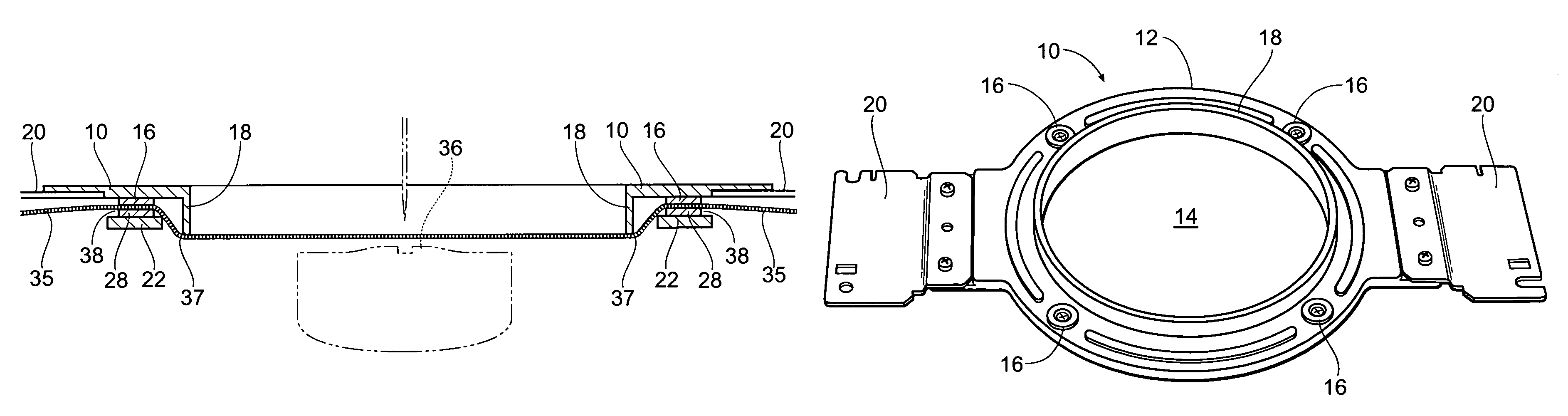 Magnetic fabric retaining device