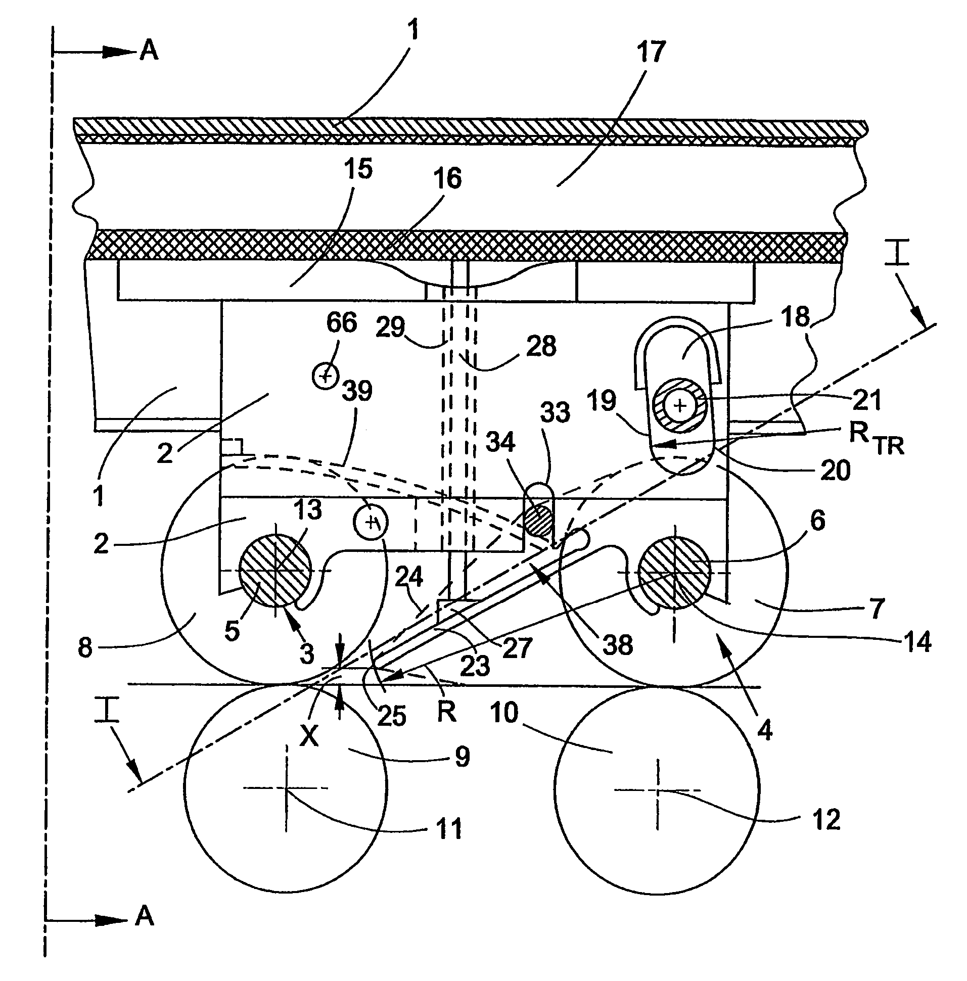 Top roller carrier for drafting systems in spinning machines