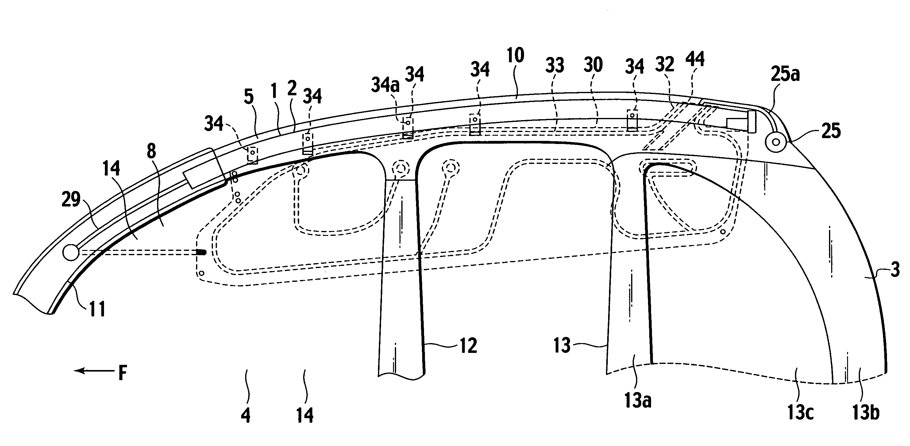 Airbag, airbag apparatus, and method for folding airbag