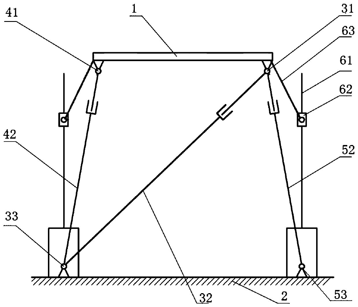 Ship swaying platform for wind tunnel test