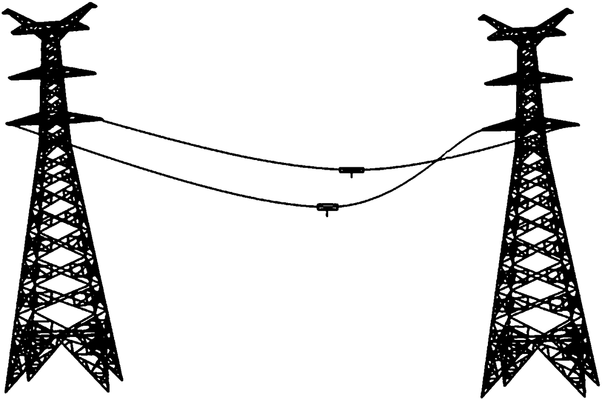 Device for monitoring operating state of overhead cable line of power distribution network