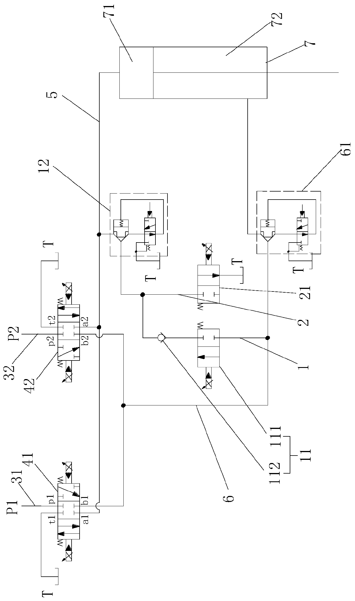 Regenerative control hydraulic system