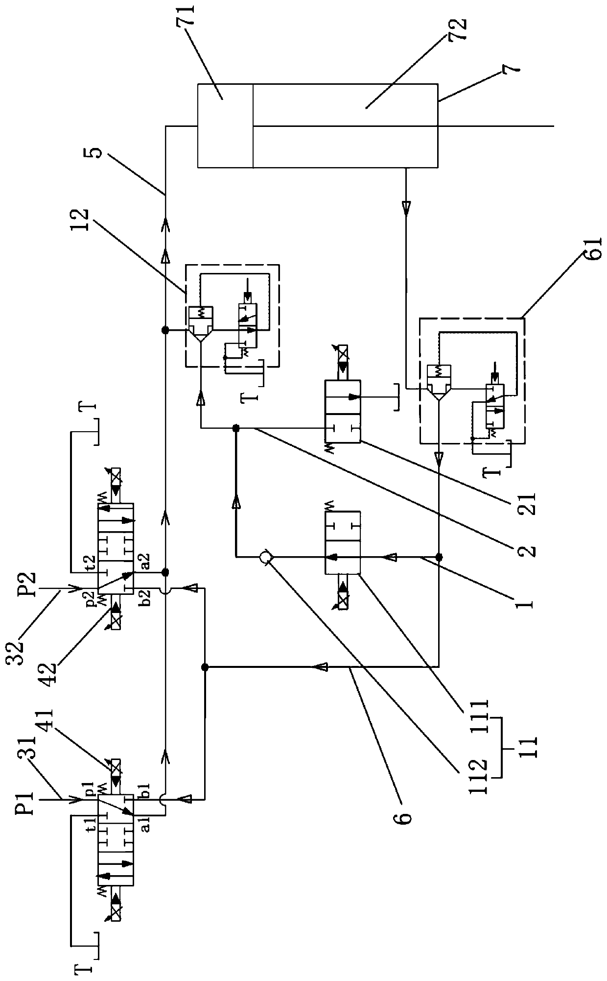 Regenerative control hydraulic system