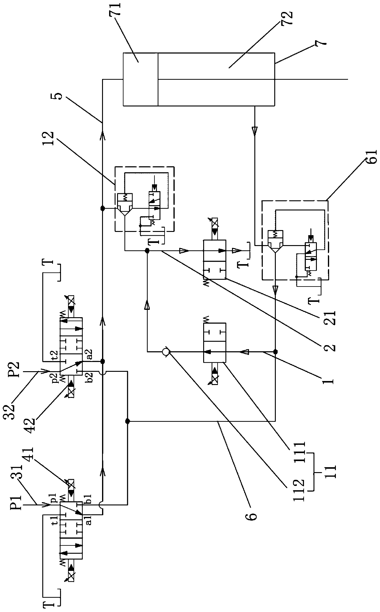 Regenerative control hydraulic system