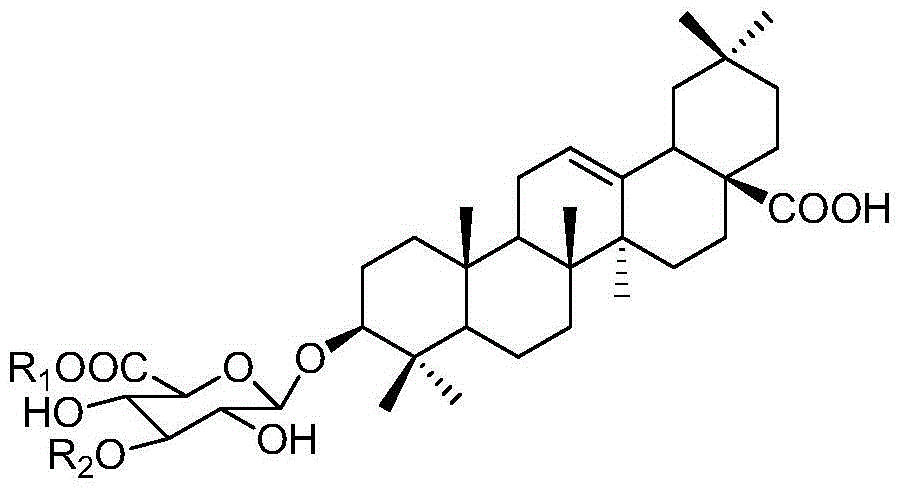 Bougainvillea glabra triterpenoid saponin, hpyerglycemic drugs with triterpenoid saponin as active component and preparation method and application thereof