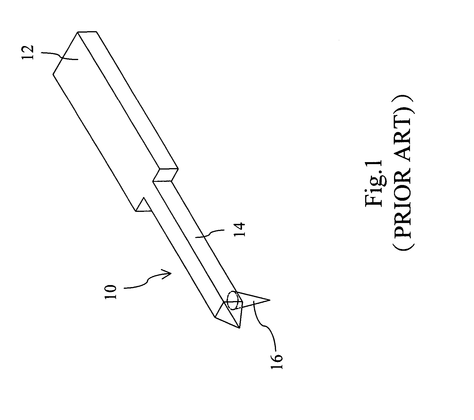 Front-wing cantilever for the conductive probe of electrical scanning probe microscopes