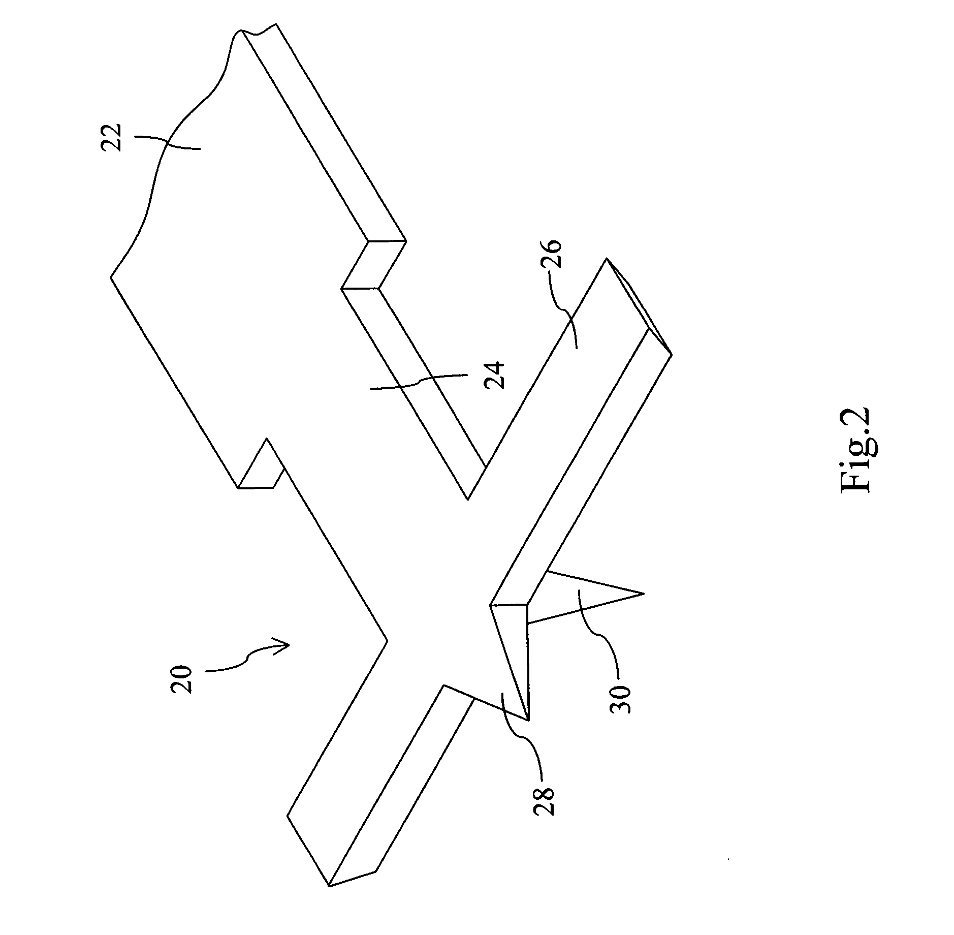 Front-wing cantilever for the conductive probe of electrical scanning probe microscopes