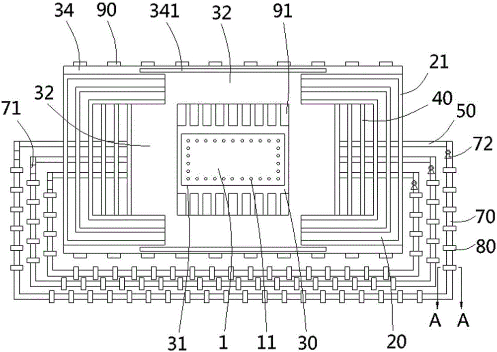 Integrated circuit package mechanism convenient to dissipate heat