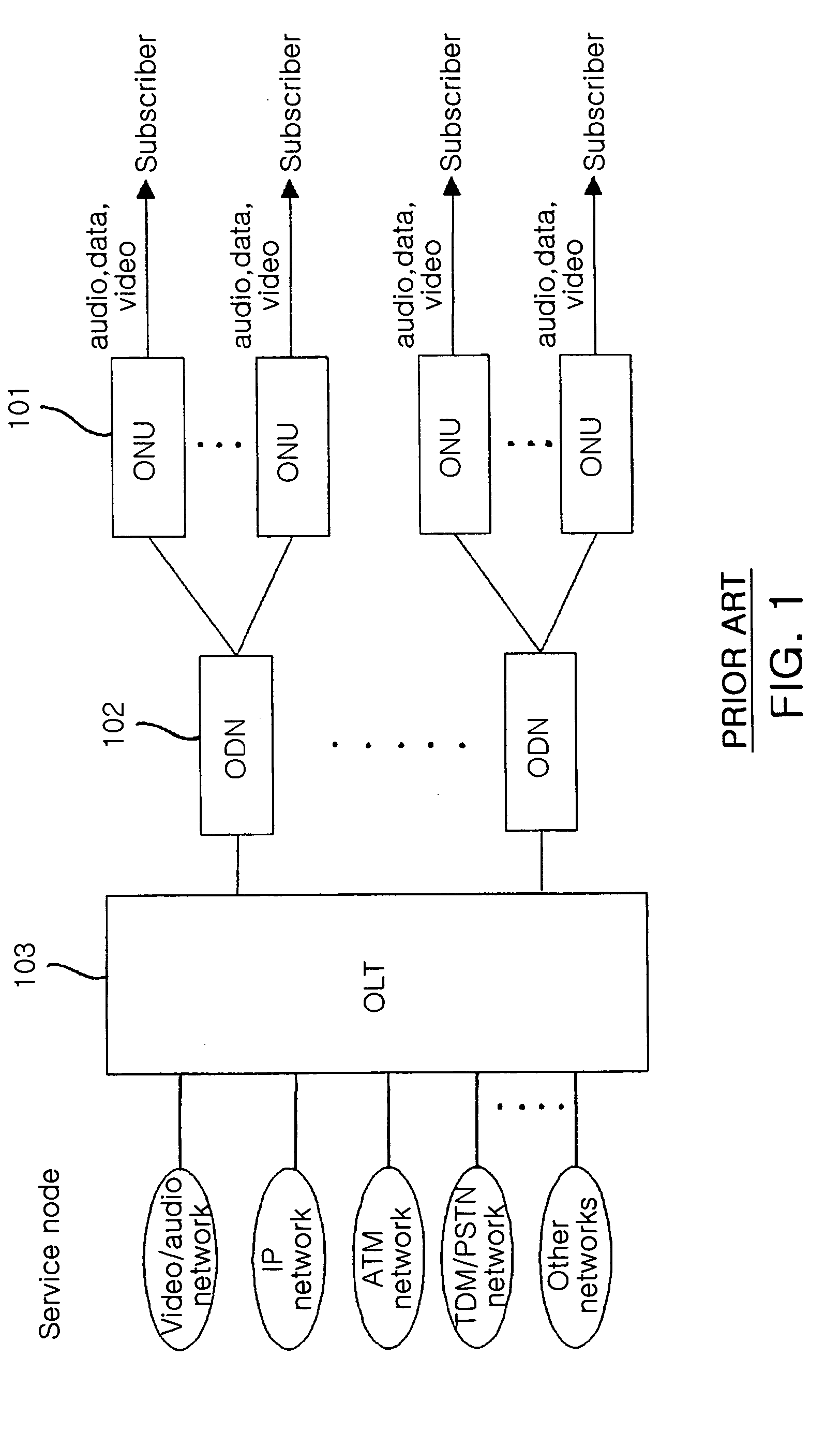 Shared LAN emulation method and apparatus having VLAN recognition and LLID management functions on EPON