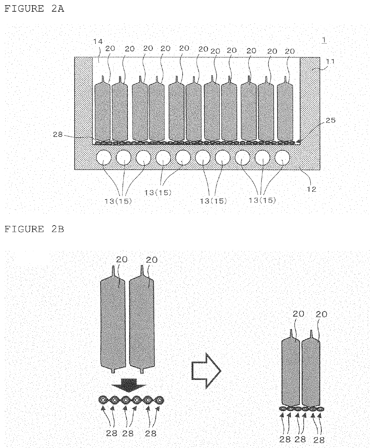 Heat dissipating structure and battery provided with the same