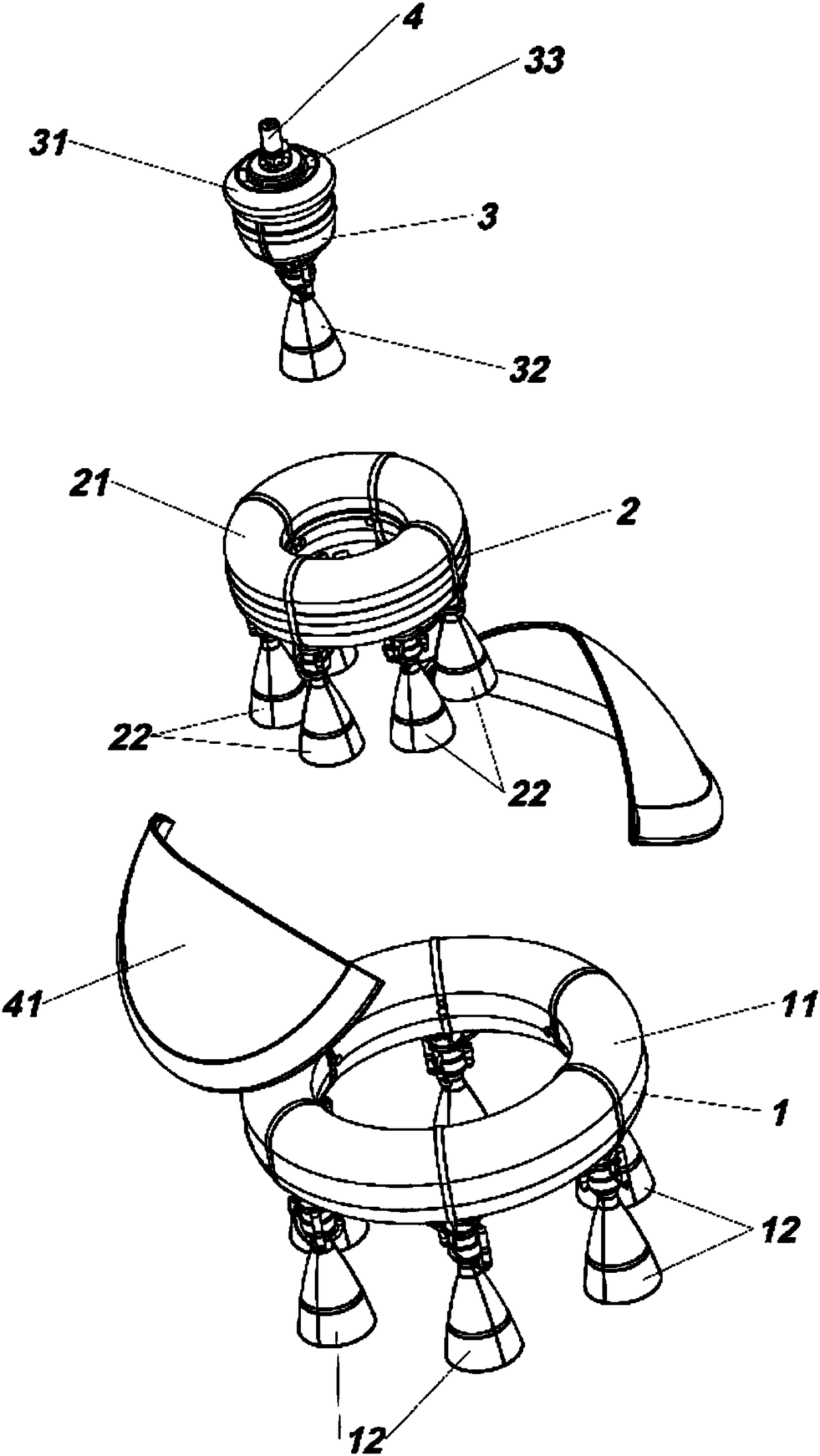 Satellite launcher and method for putting satellites into orbit using said satellite launcher