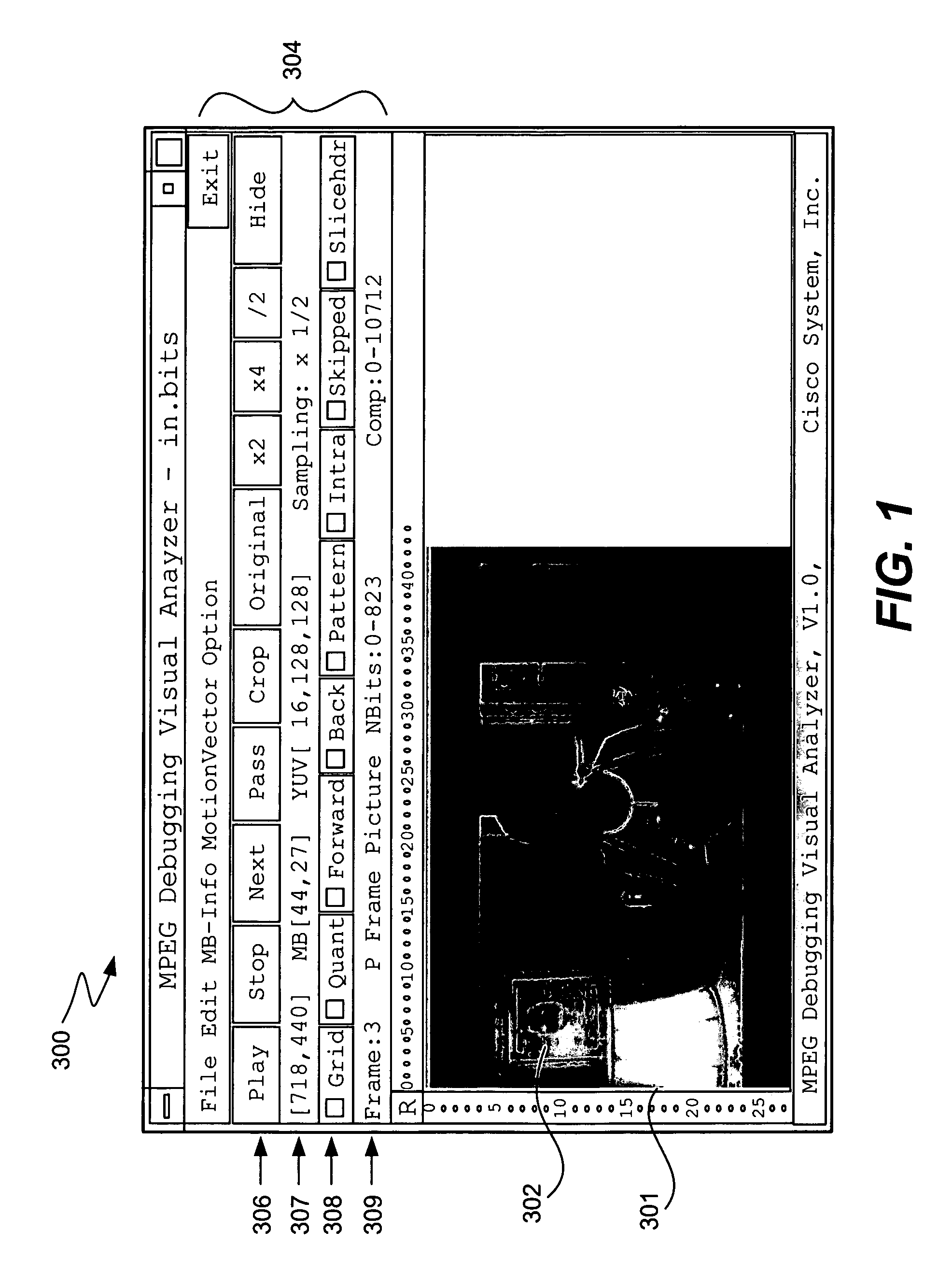 Interface for compressed video data analysis