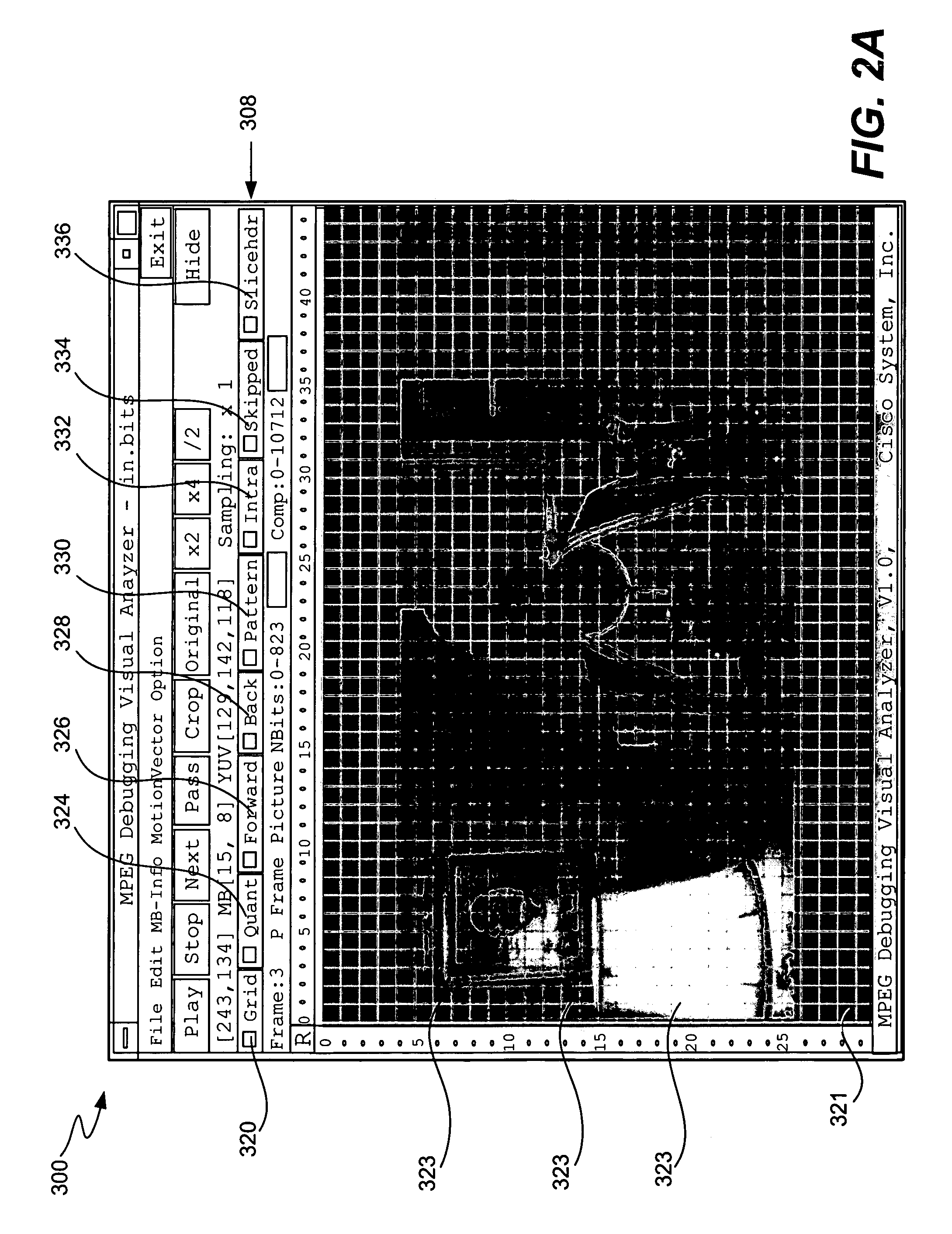 Interface for compressed video data analysis