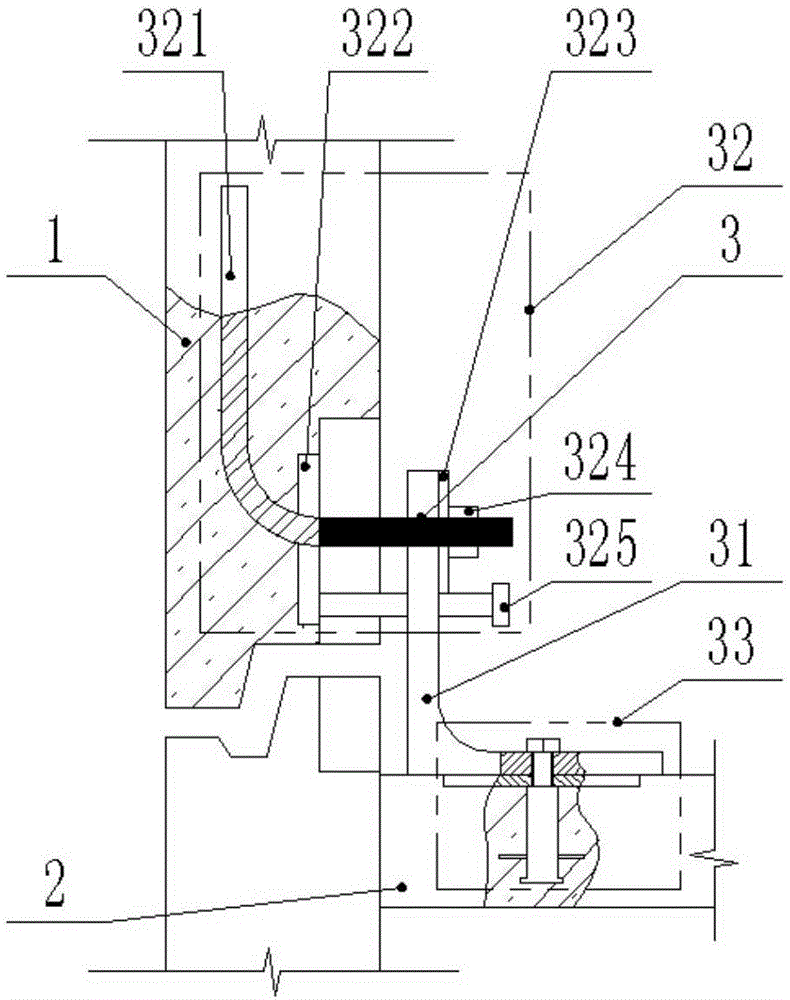 Concrete component adjustment device, concrete component and adjustment method thereof